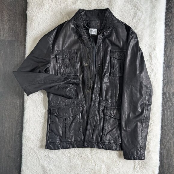 ARMANI Leather Jacket - Picture 1 of 9